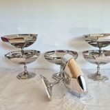 Stainless steel ice cream cups, hexagonal shape (ref2)
