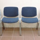 Series of 4 chairs DSC 106 Castelli by Piretti 1972
