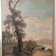 Large oil painting on canvas 2 m x 1.50 m - animated landscape - Charles Louis Verboeckhoven
