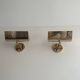 Pair of vintage adjustable solid brass wall lights France 1970