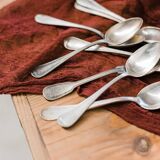 Silver heart spoon (set of 10) "leather"