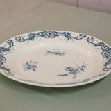 Large round dish, Creil and Montereau, Centaurea service, iron earth, late 19th century