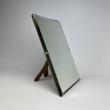 Beveled table mirror on Art Nouveau stand