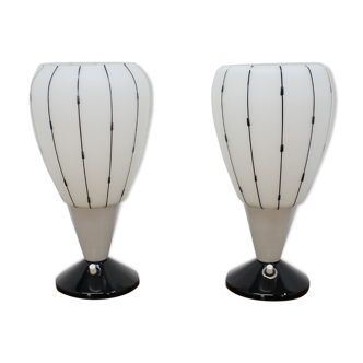 1950's set of two table lamps by Drukov