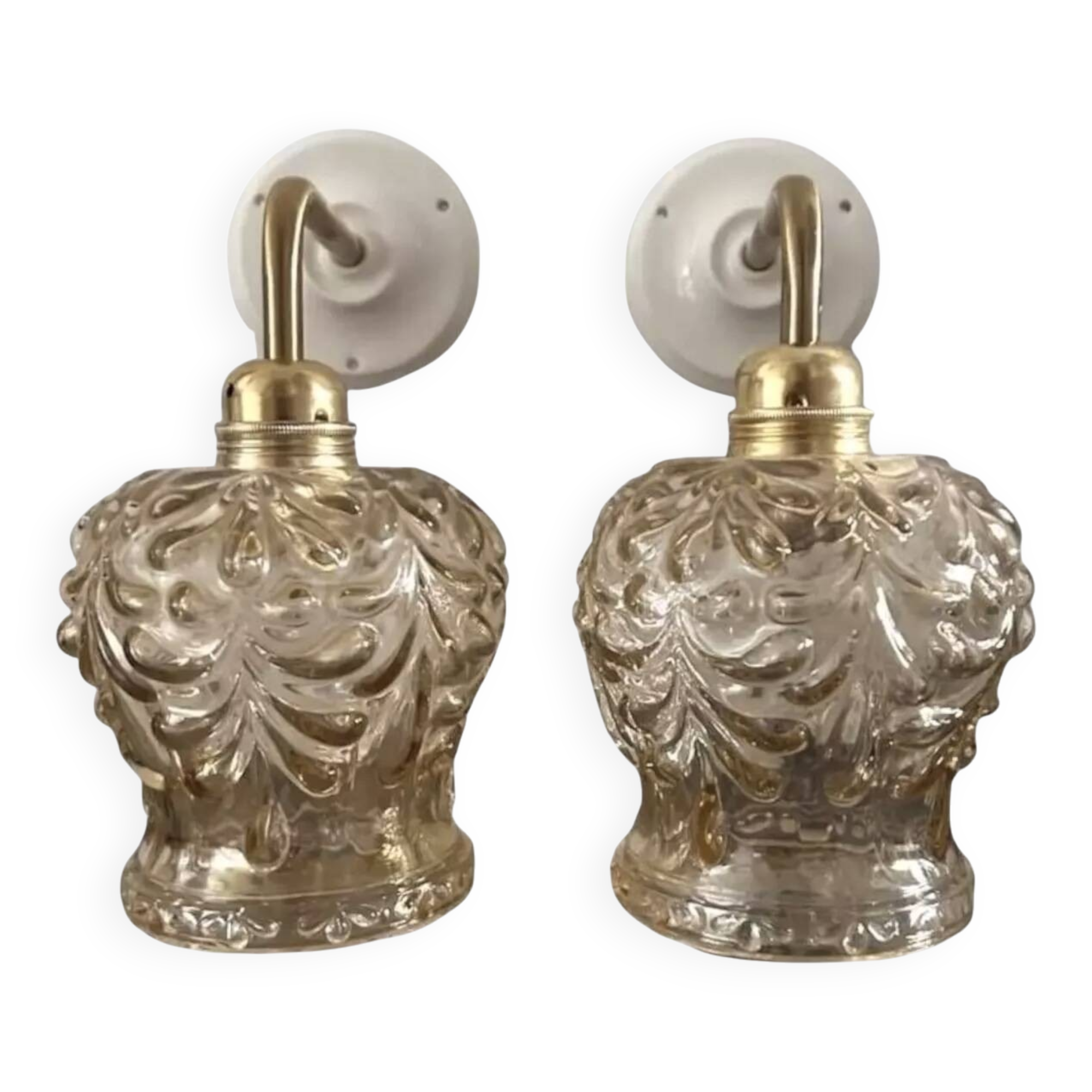 Pair of gold wall sconces