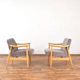 Mid-Century Polish Lounge Chairs by J. Kędziorek, 1960s. Set of 2.