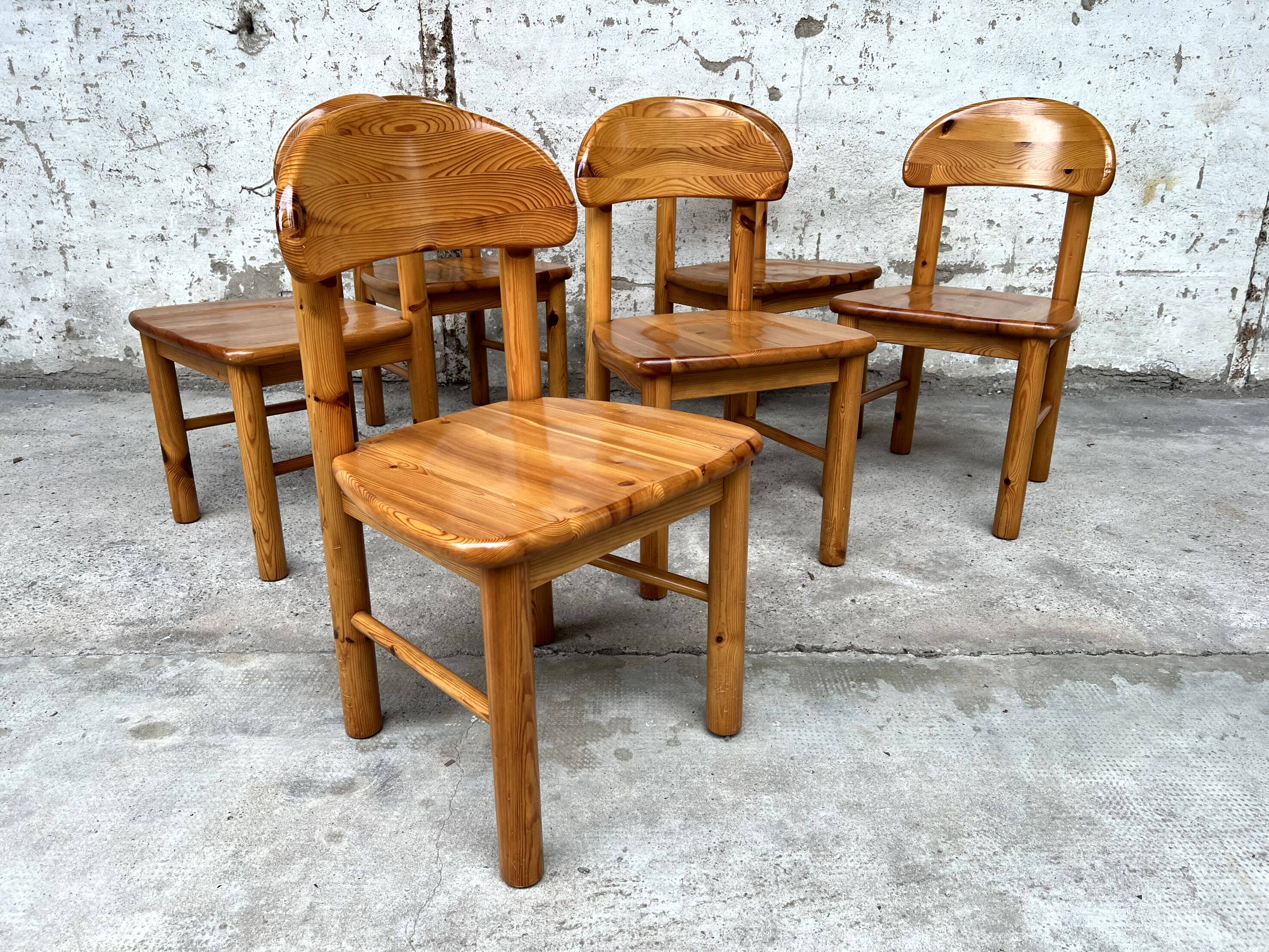 Set of 6 Rainer Daumiller chairs 1950 1960 vintage