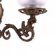 Pair of brass wall lamps, early 20th century, Poland.