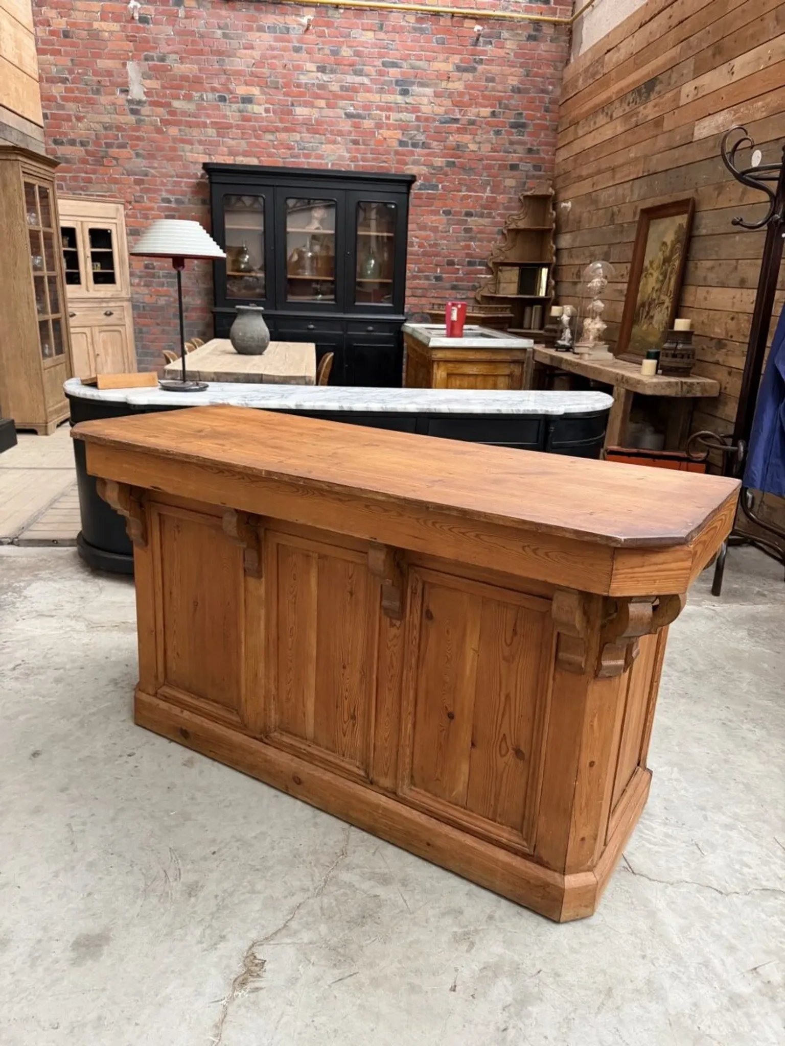 Pine counter from the early 20th century.