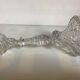 Antique diamond point candle holder, Sailmont glassworks