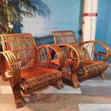 Bamboo armchairs Indochina 1940s