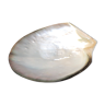 Empty engraved mother-of-pearl pocket, polished pearl oyster, 70s