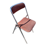 Souvignet 1970 stainless steel folding chair