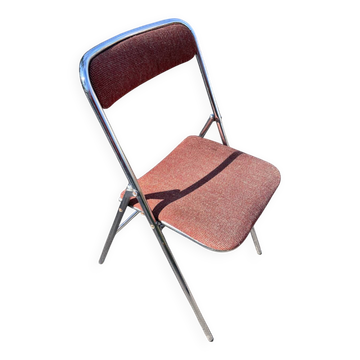 Souvignet 1970 stainless steel folding chair