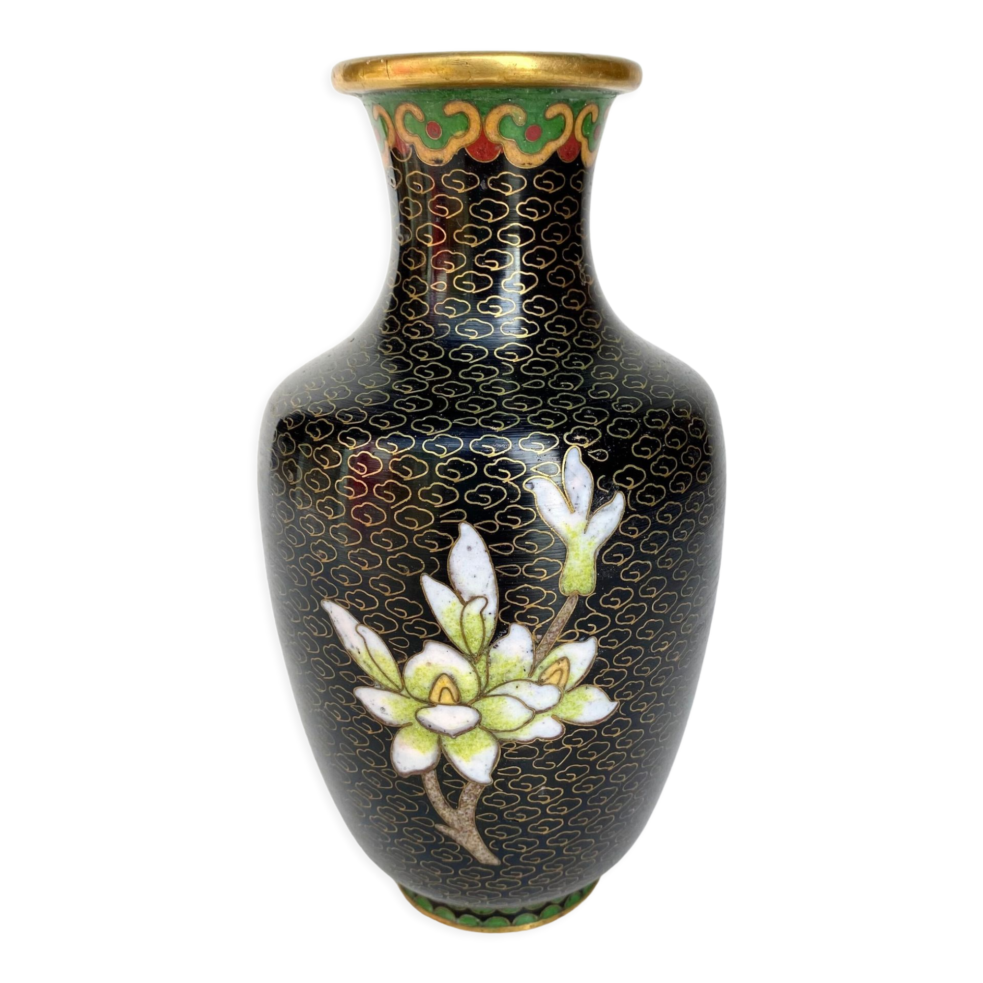 Asian cloisonné vase