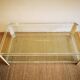 Italian travertine, perspex and glass coffee table, circa 1970