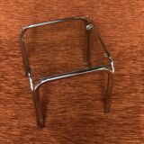 Server/end of sofa 1970 chrome beveled glass