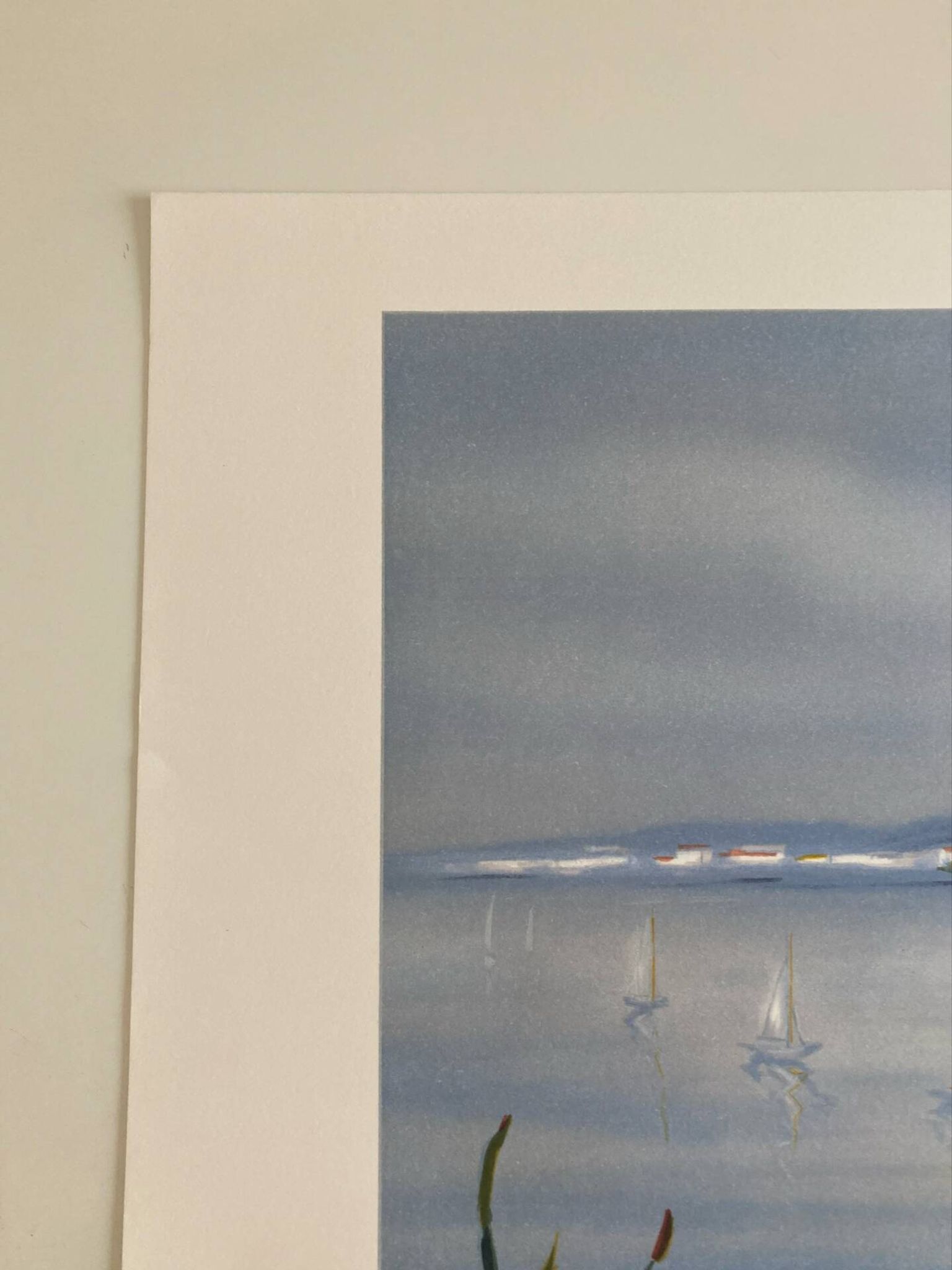 Lithograph signed by the French artist Victor ZAROU - Coastal view
