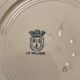 3 Flat plates, iron earth, old with blue decoration