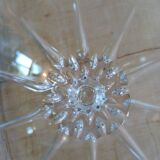 6 antique crystal champagne glasses