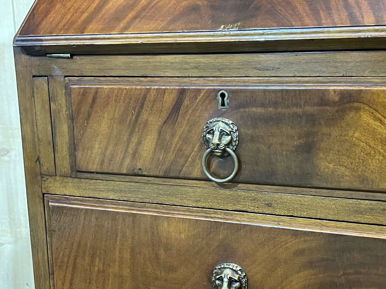 1930s mahogany donkey desk in English.