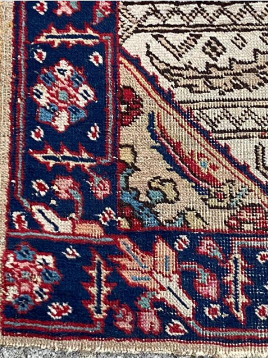 Antique Tabriz carpet 126x76cm