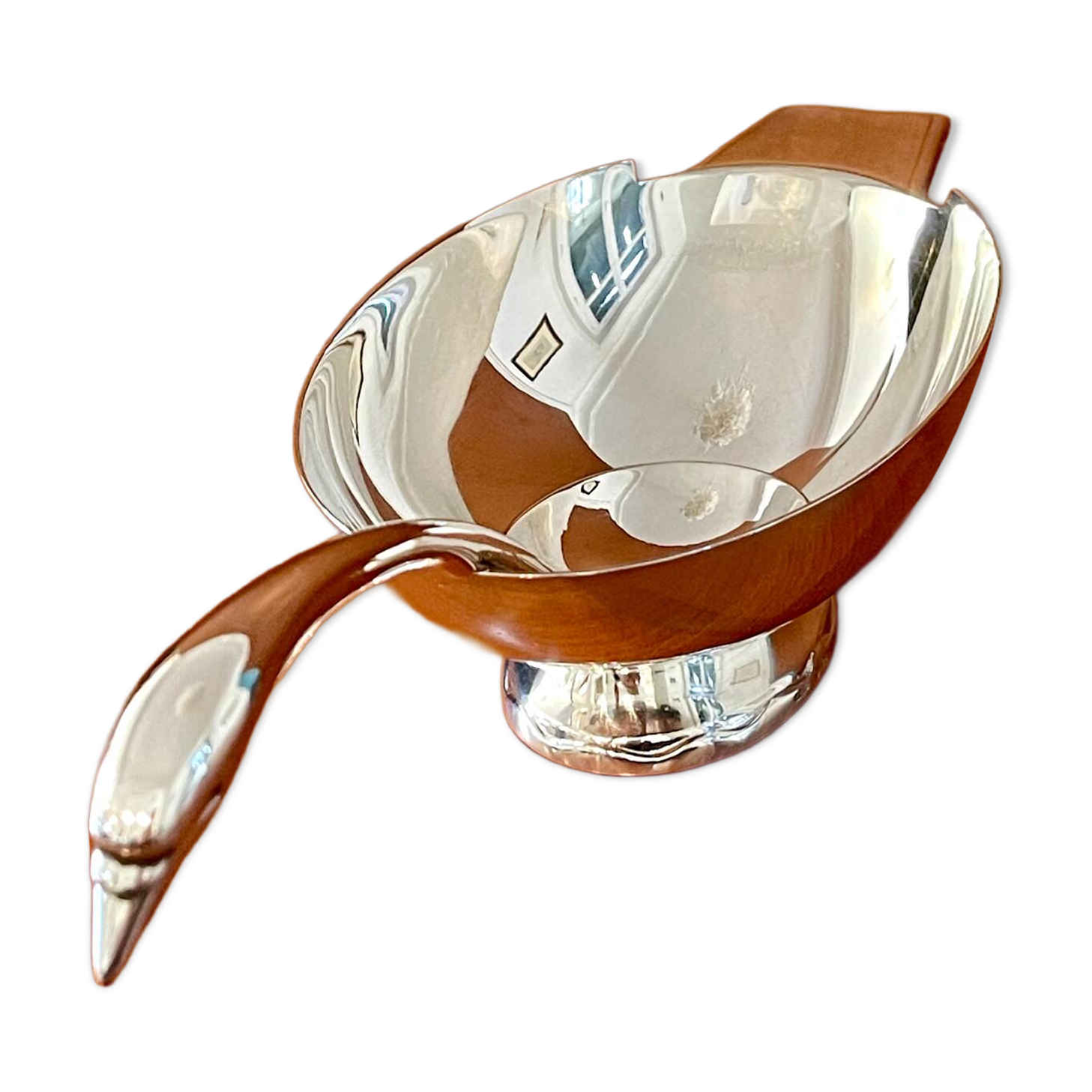 Christofle Gallia sauce boat by Christian Fjerdingstad, Swan model