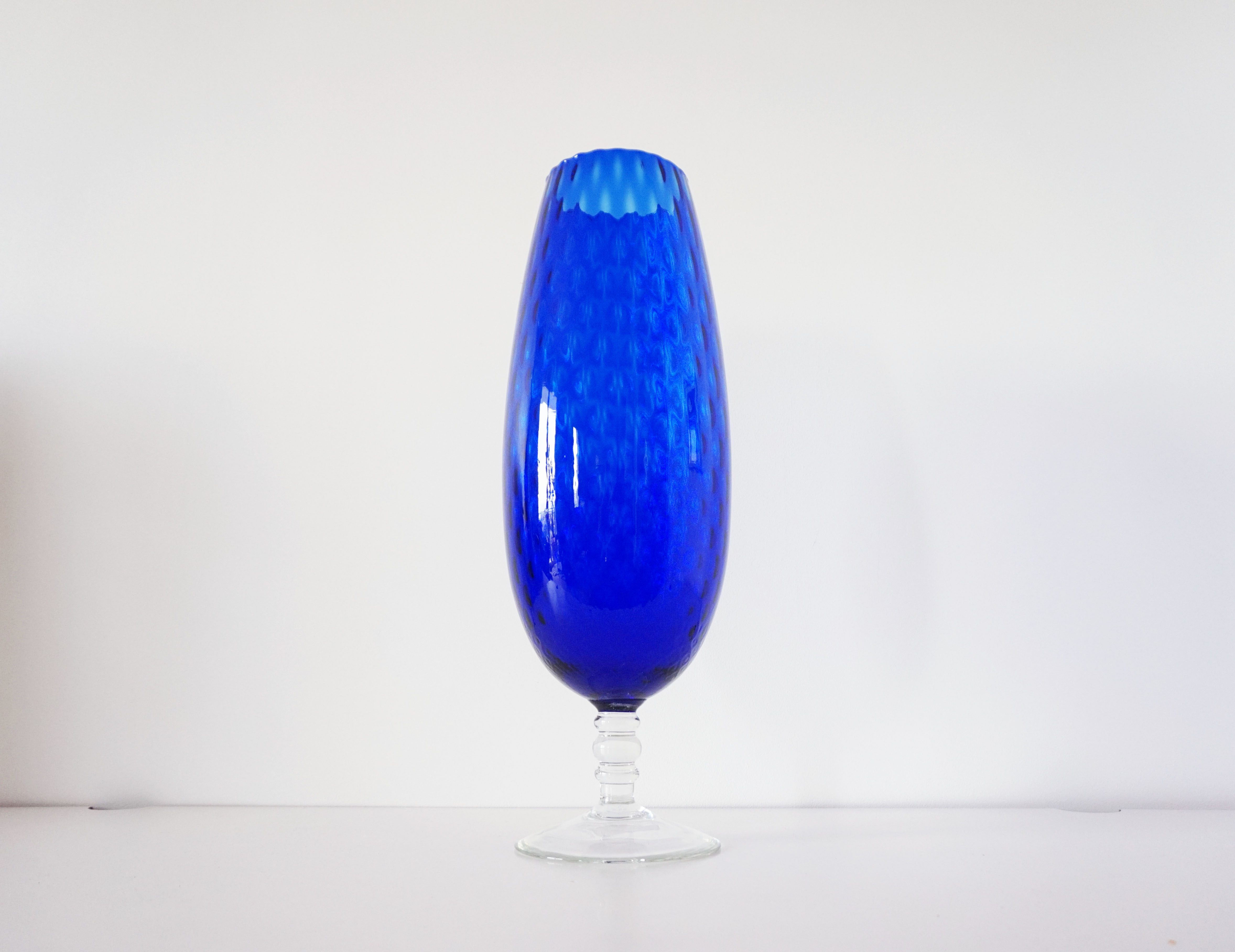 Vase en verre soufflé italien Empoli