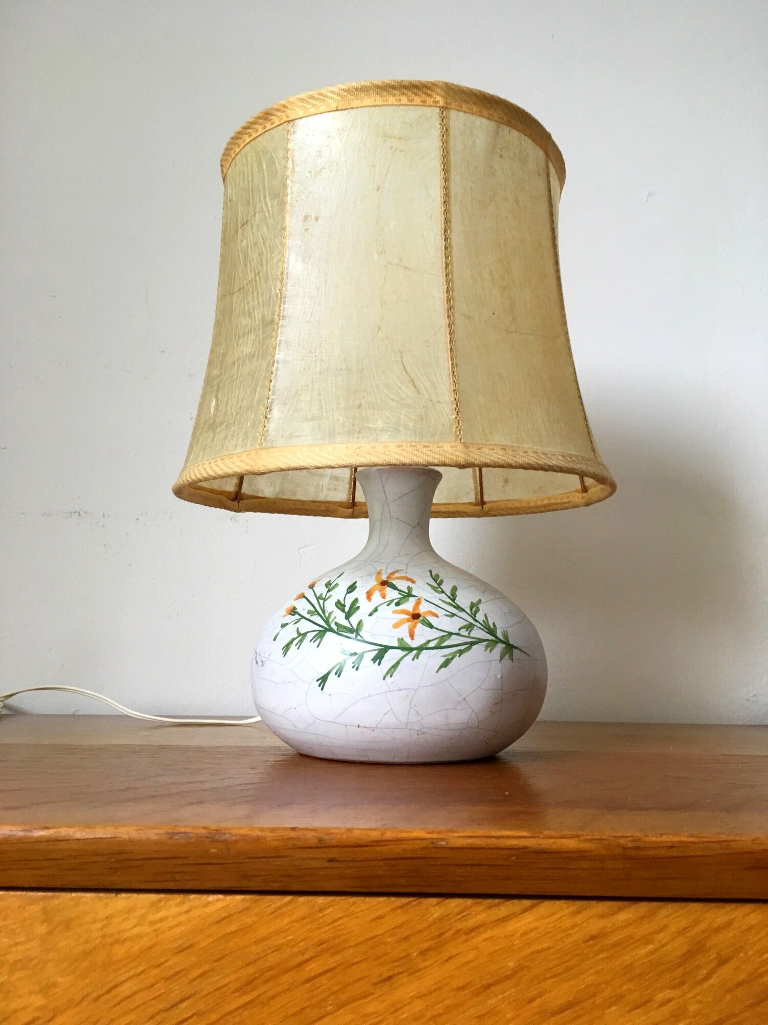 1960s vintage Vallauris ceramic lamp
