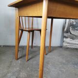 Square dining table, wood and formica, 1960s