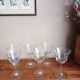Set of 6 engraved glass stemware glasses