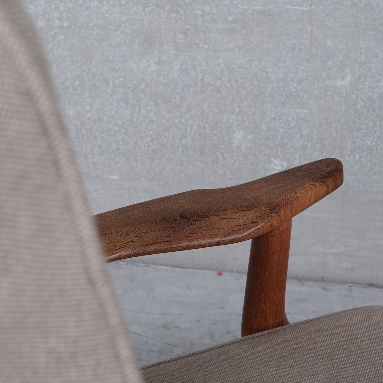 Guillerme et Chambron Mid-Century Oak Grand Repos Armchair