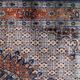 1940s handmade wool medallion rug, ivory and navy, 212 × 312 cm