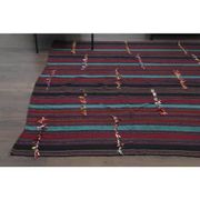 1970s Vintage Turkish Handmade Wool & Cotton Purple Area Rug 232x350