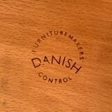 Desk Arne Vodder Teck Danish design 50's box with sliding drawers