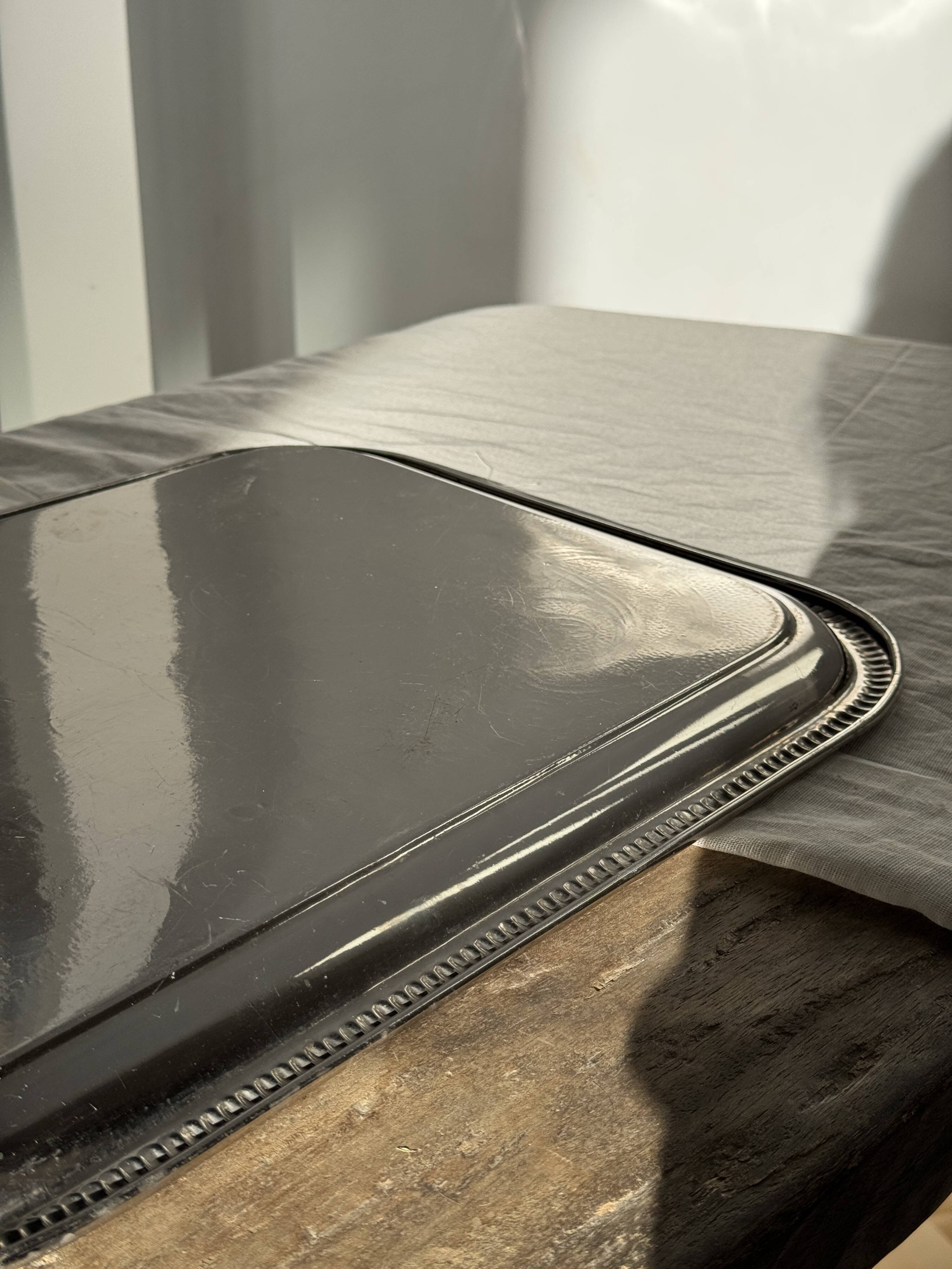 Vintage engraved rectangular platter 31x41