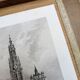 Notre-Dame of Antwerp, old engraving, printed in 1841.