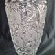 Grand vase en cristal taillé décor floral