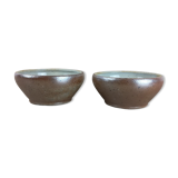2 small stoneware bowls