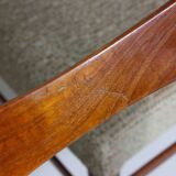 Set of slender mid-century dining chairs with finely curved backs, 1960s