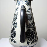 Antique Art Deco vase from 1920-40 in fine stoneware, Art Nouveau style with chinoiserie decoration.