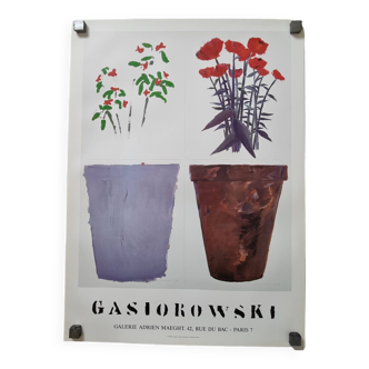Affiche Originale d'Exposition 1995 - Gérard Gasiorowski