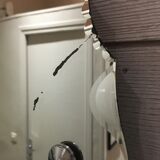 Beveled round mirror, 50 cm