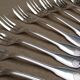 Christofle 12 cake forks silver metal model Vendome
