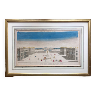 Gravure figurant la Place Stanislas/Nancy,1760