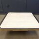 Vintage belgochrom 23kt gold and travertine coffee table , 1970s