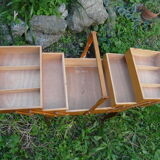 Wooden sewing box worker