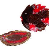 Collection de 8 pièces de faïence vintage française de Vallauris