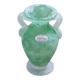 Small green Murano vase with handles – blown glass - "scavo" type