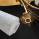 Brass and painted glass socnce 1950